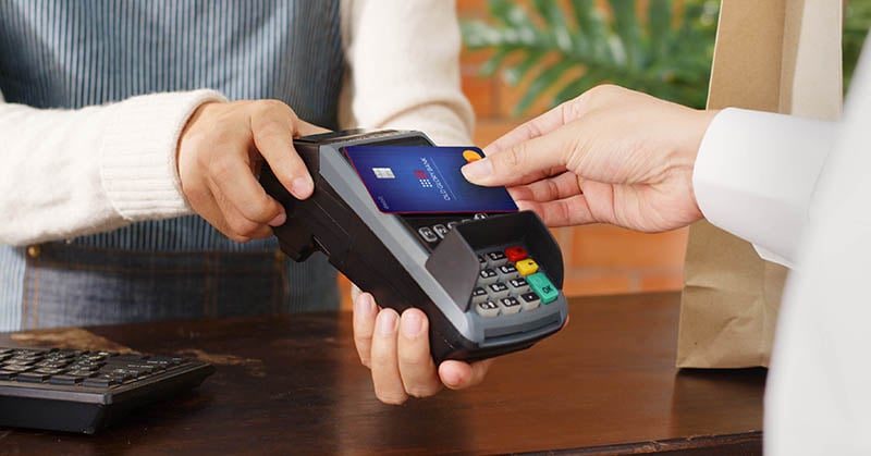 Debit card at terminal