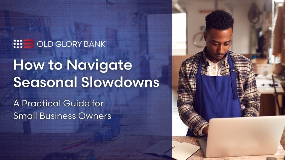 Small business owner using a laptop at desk