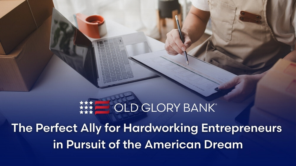 Small business owner working at desk