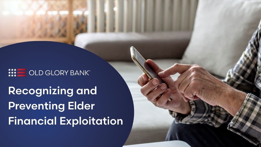 Elderly man using cell phone